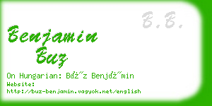 benjamin buz business card